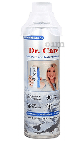 Dr Care Portable Oxygen Can with Inbuilt Mask