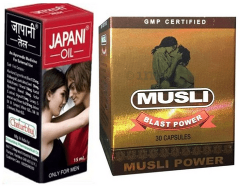 Dr Chopra Combo Pack of Japani Oil 15ml and Musli Blast Power 30 Capsule