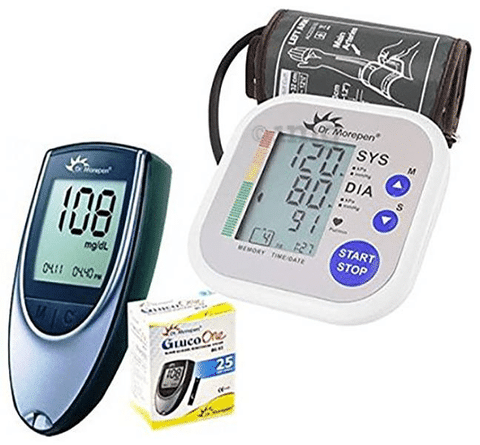 Dr Morepen Combo of BP02 Blood Pressure Monitor and BG03 Glucose Check Monitor
