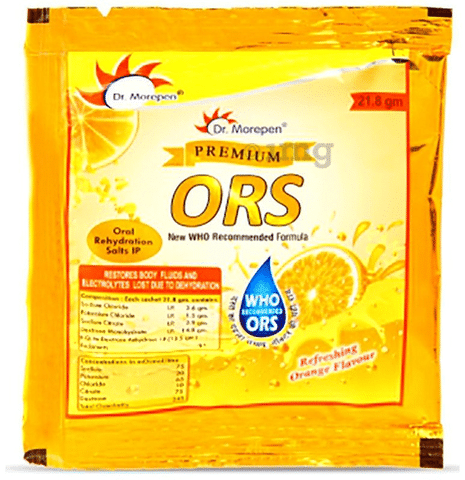 Dr. Morepen Premium ORS Powder Sachet (21.8gm Each) Orange