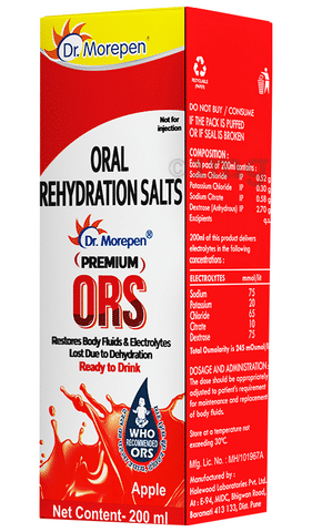 Dr. Morepen Premium ORS Ready to Drink Apple