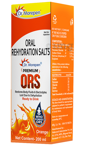 Dr. Morepen Premium ORS Ready to Drink Orange