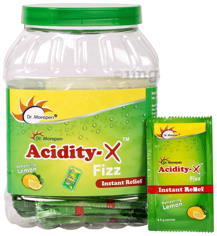 Dr. Morepen Refreshing Lemon Acidity-X Fizz Instant Relief Sachet (4.5gm Each)