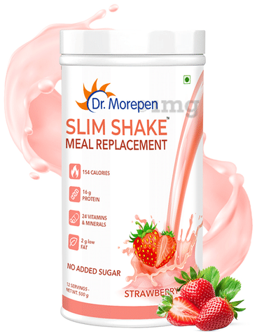 Dr. Morepen Slim Shake Meal Replacement Strawberry Fusion