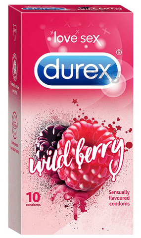 Durex Flavoured Condom (10 Pcs Each) Wild Berry