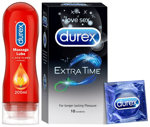 Durex Pleasure Pack (Extra Time Condoms + Sensual Lube)