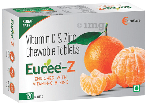 Eucee -Z  Vitamin C & Zinc Chewable Tablet Tangerine Sugar Free