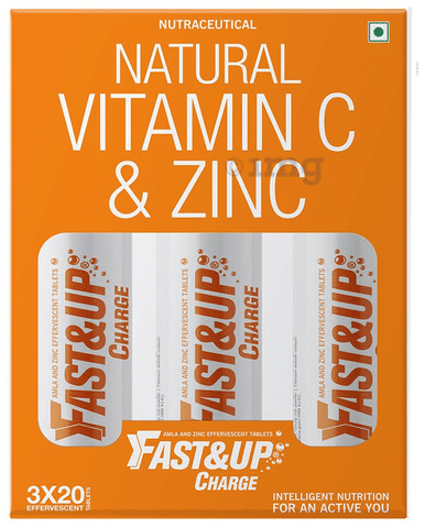 Fast&Up Charge Natural Vitamin C & Zinc Orange Effervescent Tablet