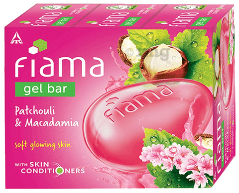 Fiama Gel Bar (125gm Each) Patchouli & Macadamia