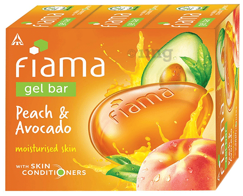 Fiama Gel Bar (125gm Each) Peach and Avacado