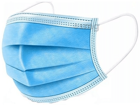 Fine Morning Pharma Safe X Disposable 3 Ply Surgical Face Mask Blue with Nosepin