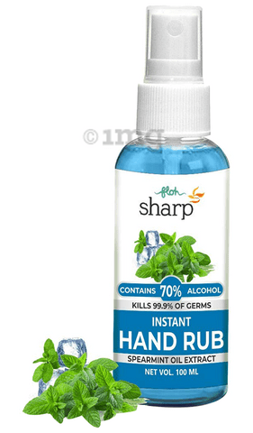 FLOH Sharp Instant Hand Rub Sanitizer (100ml Each) Spearmint Oil Extract