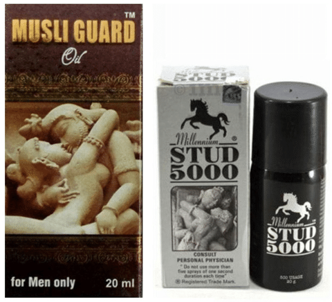 G & G Pharmacy Combo Pack of Musli Guard Oil 20ml and Millennium Stud 5000 Spray 20gm