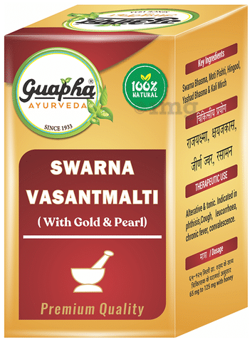 Guapha Ayurveda Swarna Vasant Malti (with Gold & Pearl) Tablet