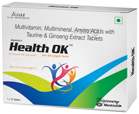 Health OK Multivitamin & Multimineral Tablet Improves Energy, Overall Health & Immunity Tablet