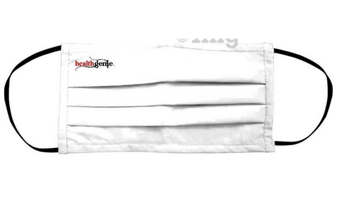 Healthgenie Regular White FM 206 Washable & Reusable Double Layered, Triple Pleated Cloth Face Mask