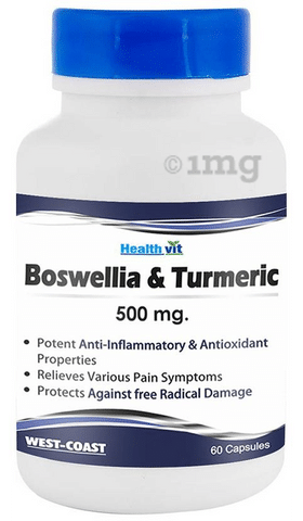 HealthVit Boswellia Turmeric 500mg Capsule