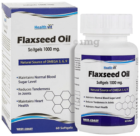 HealthVit Flaxseed Oil 1000mg Softgel