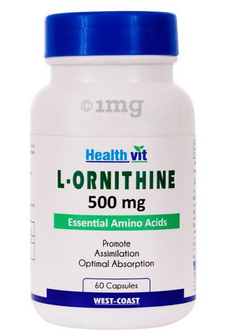 HealthVit L- Ornithine 500mg Essential Amino Acid Capsule