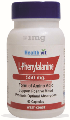 HealthVit L- Phenylalanine 550mg   Capsule