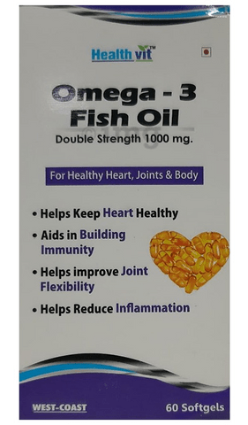 HealthVit Omega 3 Fish Oil 1000mg Softgel
