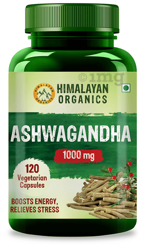 Himalayan Organics Ashwagandha 1000mg Vegetarian Capsule