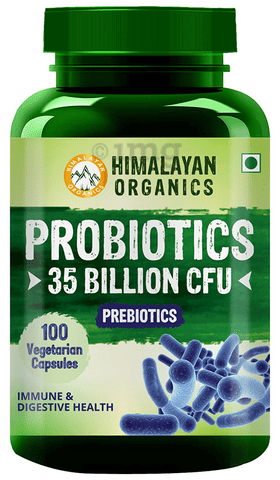 Himalayan Organics Probiotics 35 Billion CFU Prebiotics Vegetarian Capsule