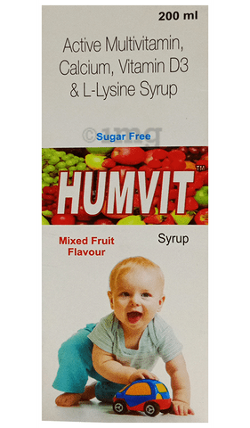Humvit Syrup Mixed Fruit Sugar Free
