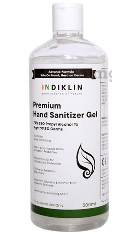 Indiklin Premium Hand Sanitizer Gel (500ml Each) Lemongrass