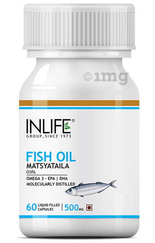 Buy Inlife Fish Oil Omega 3, 500mg Capsule Online, View Uses, Review,  Price, Composition | SecondMedic