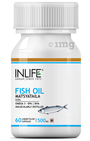 Inlife Fish Oil Omega 3, 500mg Capsule