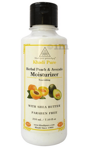 Khadi Pure Herbal Peach & Avacado Moisturizer with Sheabutter Paraben Free