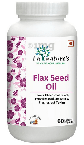 La Nature's Flax Seed Oil Softgel Capsules