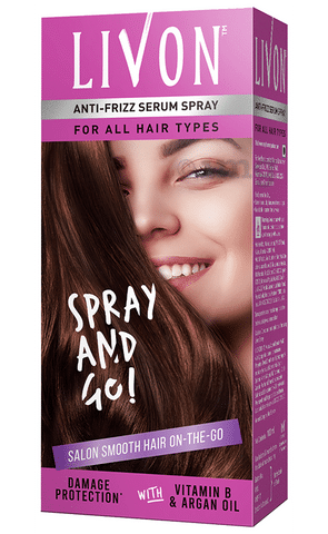 Buy Livon Anti-Frizz Serum Spray for All Hair Types Online, View Uses,  Review, Price, Composition | SecondMedic