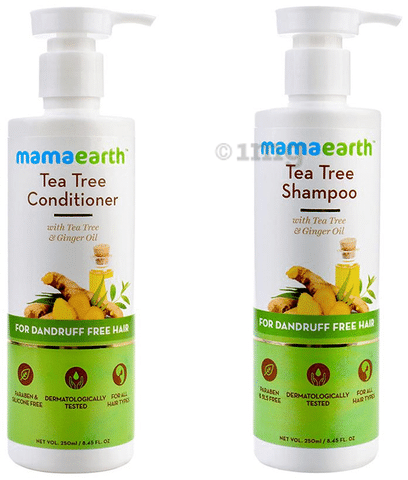 Buy Mamaearth Tea Tree Anti-Dandruff Hair Kit (Shampoo & Conditioner, 250ml  Each) Online, View Uses, Review, Price, Composition | SecondMedic