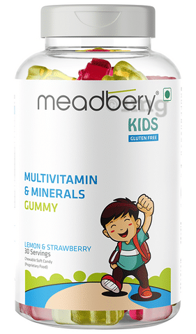 Meadbery Strawberry and Lemon Kids Multivitamin & Minerals Gluten Free Gummy