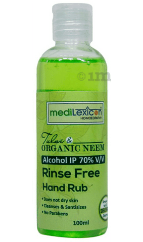 Medilexicon Rinse Free Hand Rub Sanitizer Tulsi & Organic Neem