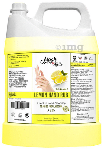 Mirah Belle Hand Rub Gel Sanitizer Lemon with Vitamin E