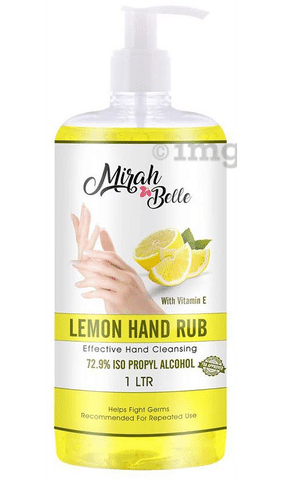 Mirah Belle Hand Rub Sanitizer (1ltr Each) Lemon with Vitamin E