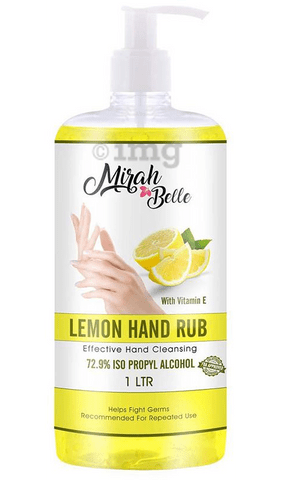 Mirah Belle Hand Rub Sanitizer (1ltr Each) Lemon with Vitamin E