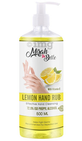 Mirah Belle Hand Rub Sanitizer (500ml Each) Lemon with Vitamin E