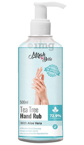 Mirah Belle Hand Rub Sanitizer (500ml Each) Tea Tree with Aloe Vera