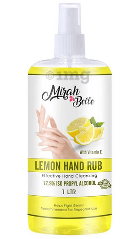 Mirah Belle Hand Rub Spray Sanitizer (1ltr Each) Lemon with Vitamin E