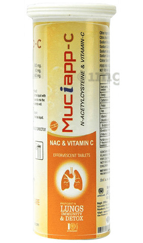 Muciapp -C N-Acetylcysteine & Vitamin-C Effervescent Tablet