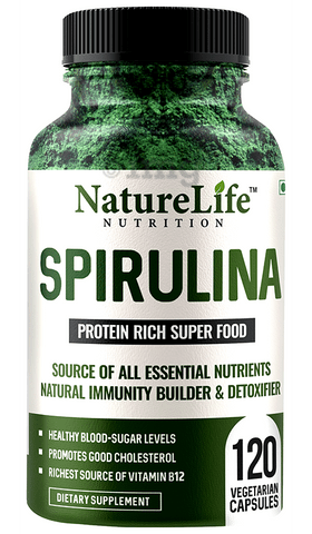 Nature Life Nutrition Spirulina 500mg Vegetarian Capsule