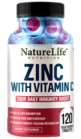 Nature Life Nutrition Zinc with Vitamin C Vegetarian Tablet