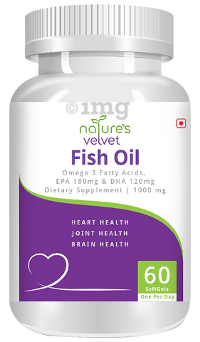 Nature's Velvet Fish Oil Omega 3 1000mg Capsule