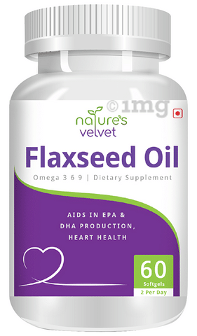 Nature's Velvet Flaxseed Oil 1000mg Capsule