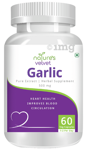 Buy Nature's Velvet Garlic Pure Extract 500mg Capsule Online, View Uses,  Review, Price, Composition | SecondMedic