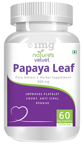 Nature's Velvet Papaya Leaf Extract 500mg Capsule